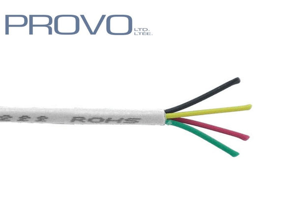 Provo 99422-WH 1000FT Plenum Station Z Alarm Cable 4C 22AWG CMP/FT6 SBC CSA UL RoHS – White